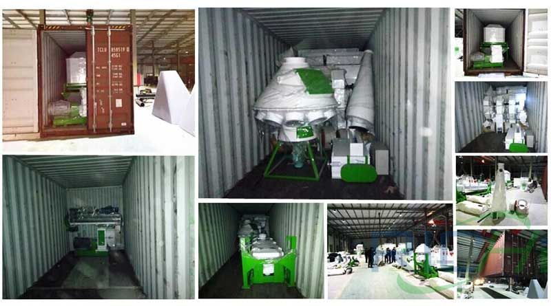 Shipment of equipment exported to Palestine feed mill